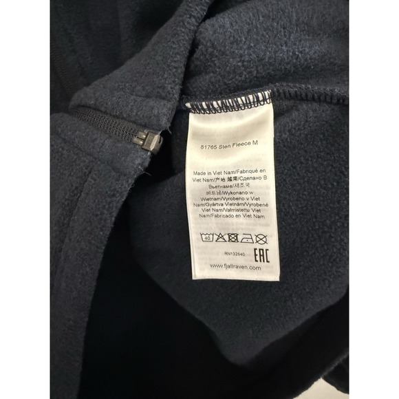 Fjallraven Sten Fleece Jacket Full-Zip Top Navy Men's M - Picture 5 of 5